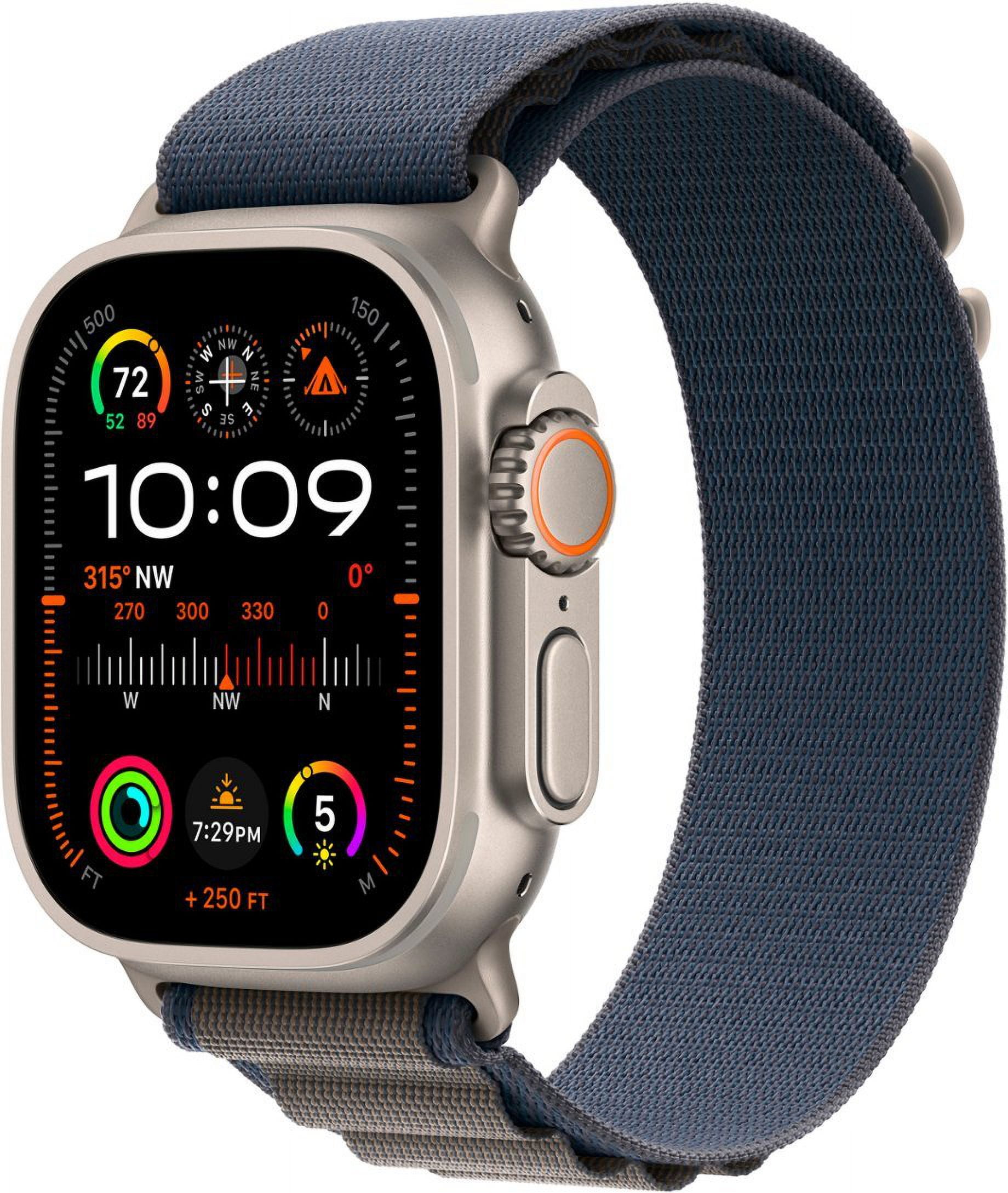 Apple Watch Ultra 2 (GPS + Cellular) 49mm Titanium Case with Blue Alpine Loop Large - RECON+