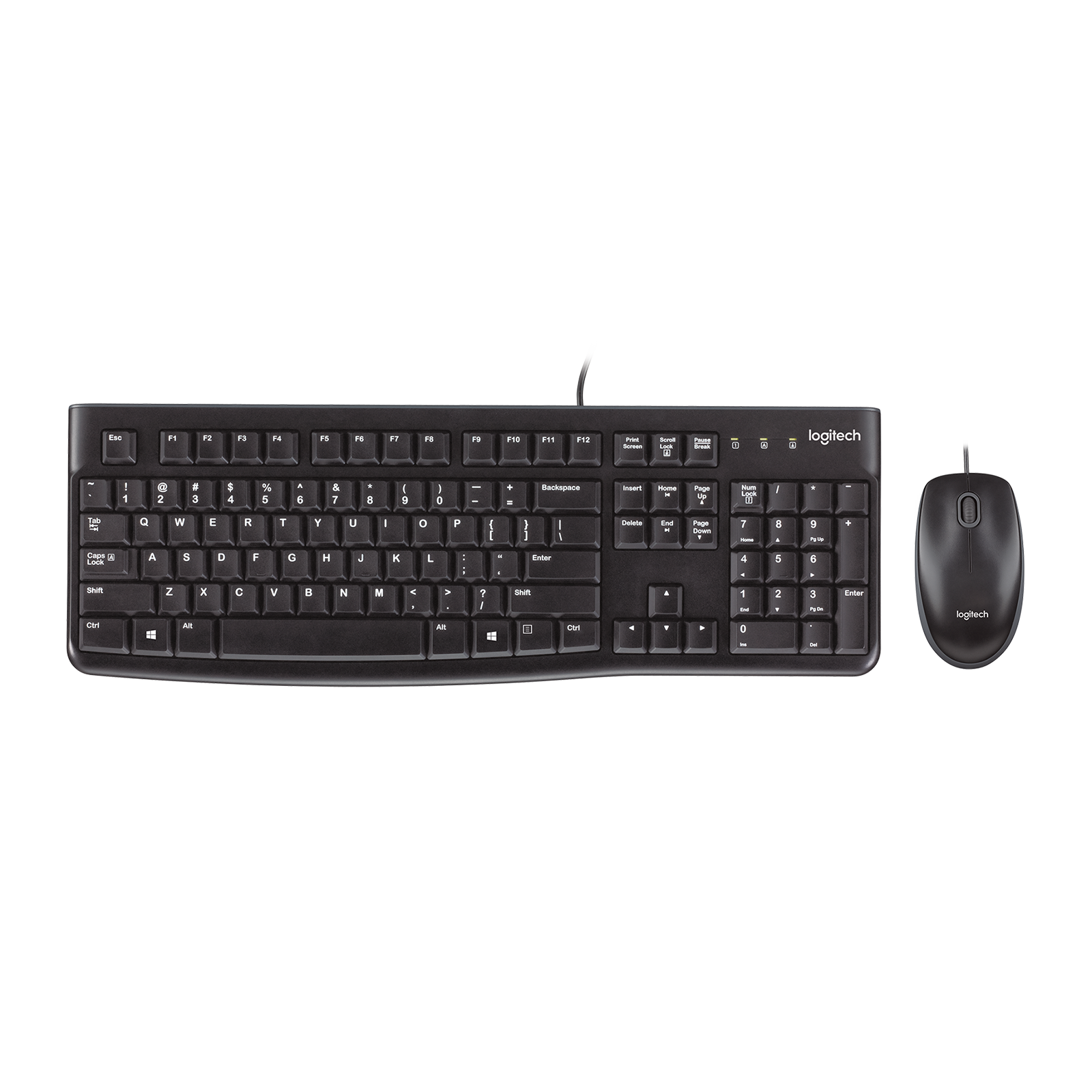 Logitech MK120 Corded Keyboard and Mouse Combo Plug-and-Play USB Combo