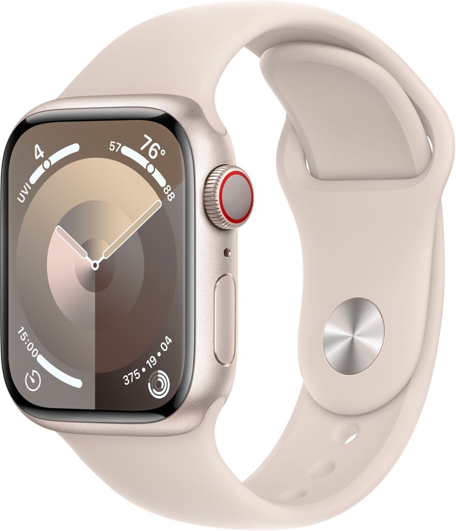 Apple Watch Series 9 (GPS + Cellular) 45mm Pink Aluminum Case with Light Pink Sport Band Medium-Large - RECON+