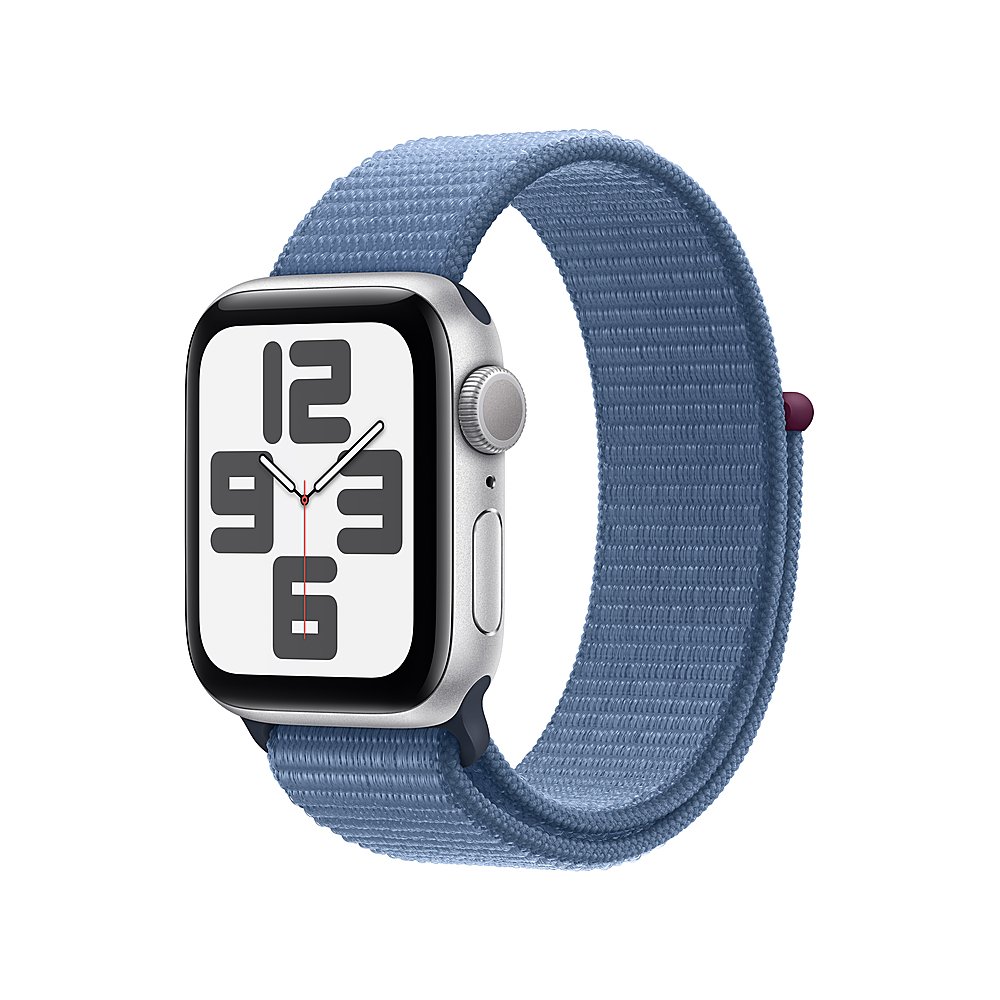 Apple Watch SE 2nd Generation (GPS) 40mm Silver Aluminum Case with Winter Blue Sport Loop - RECON+