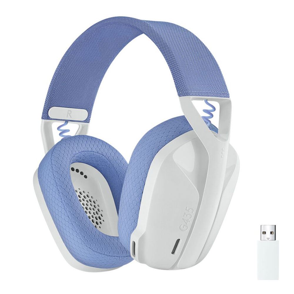 Logitech G435 Lightspeed and Bluetooth Wireless Gaming Headset White - RECON