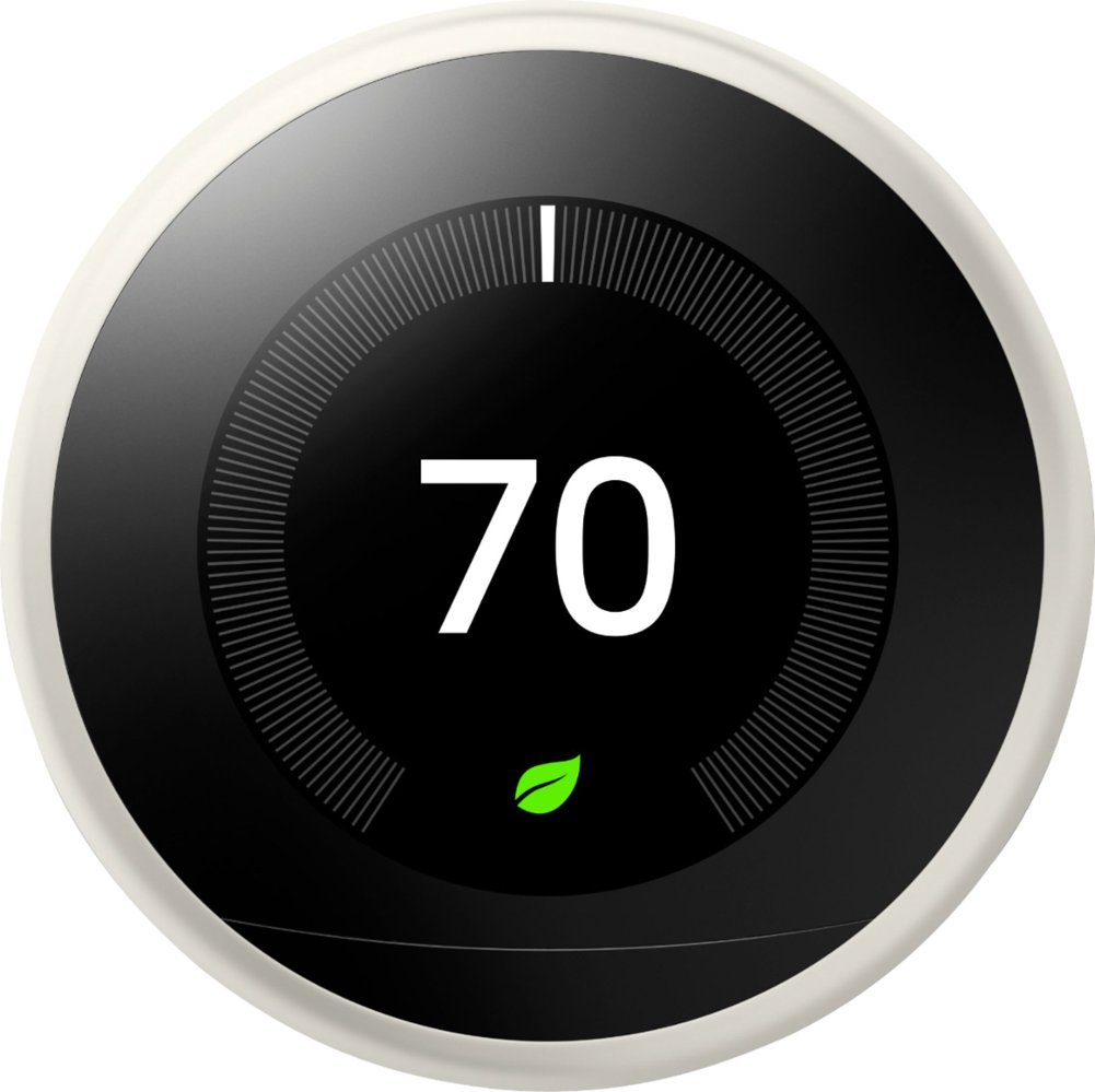 Google Nest Learning Thermostat (3rd Generation) Works with Google Assistant and Alexa White - RECON