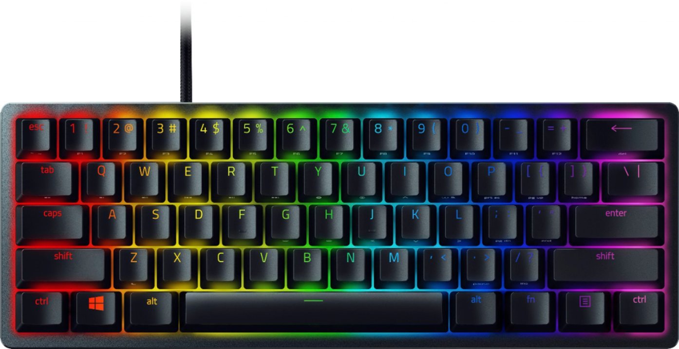 Razer Huntsman Mini 60 Percent Optical Purple Switches Wired Gaming Keyboard - RECON