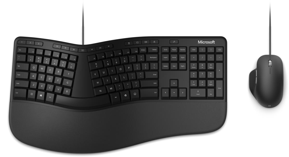Microsoft Ergonomic Wired Keyboard and Mouse Combo Spanish