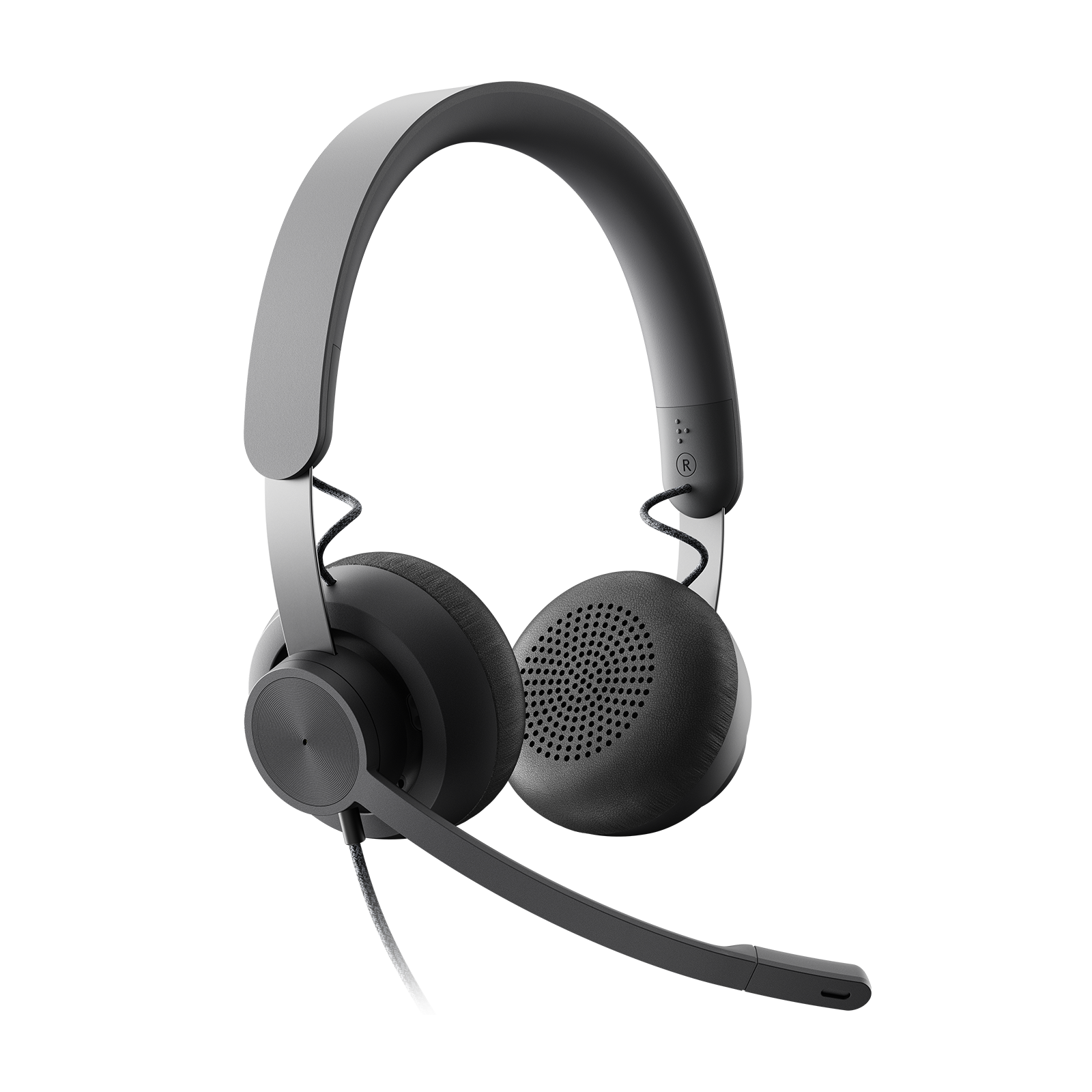 Logitech Zone 750 Wired On-Ear Headset with Advanced Noise-canceling Microphone