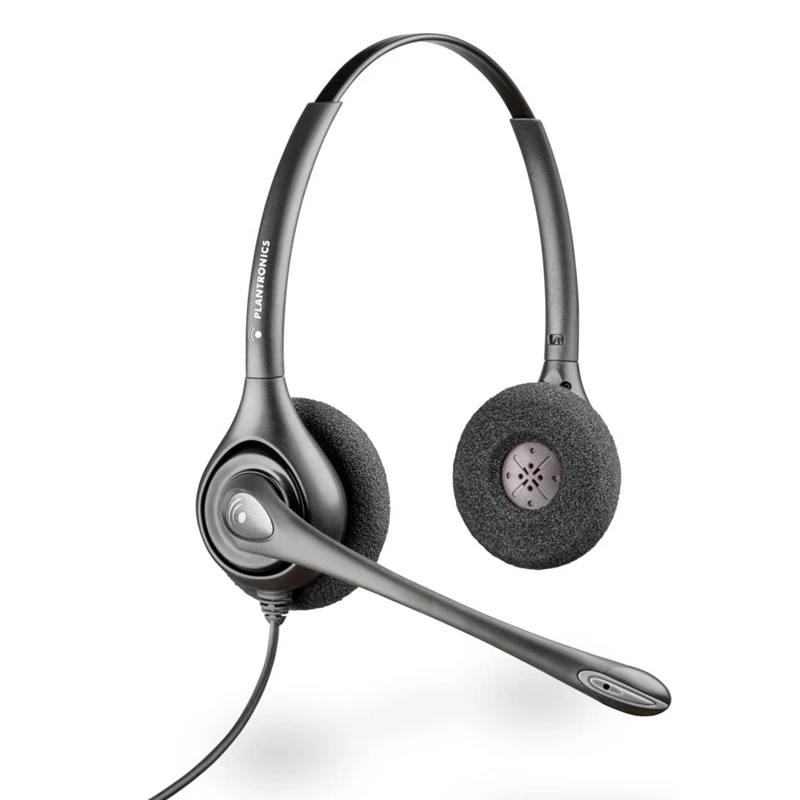 Poly HW261N SupraPlus Binaural Dual Wired Headset + Carrying Pouch QD TAA Stereo - RECON+