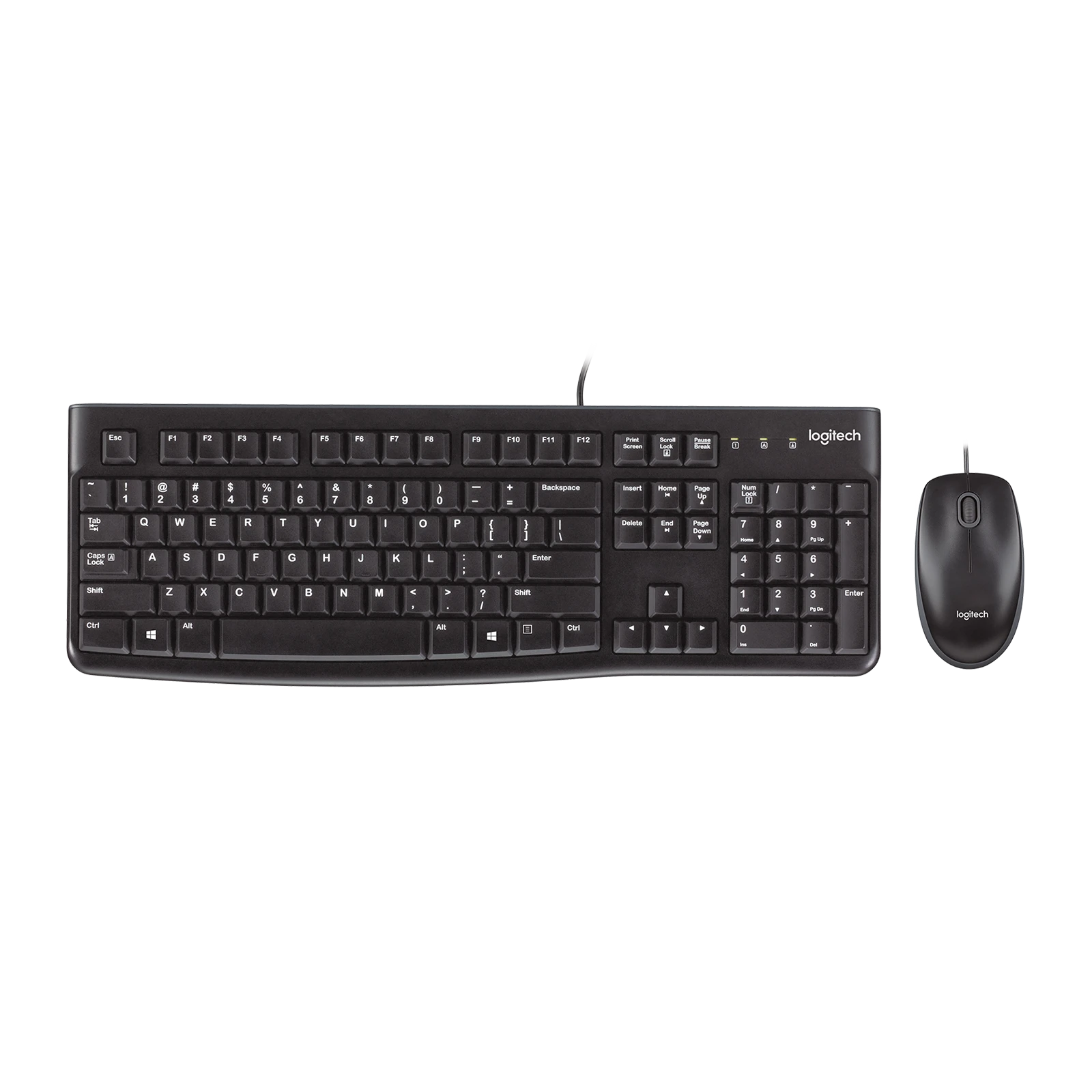 Logitech MK120 Corded Keyboard and Mouse Combo Plug-and-Play USB Combo