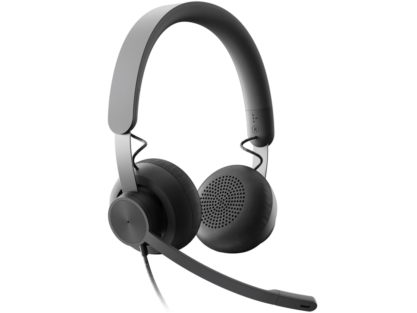 Logitech Zone 750 Wired On-Ear Headset with Advanced Noise-canceling Microphone