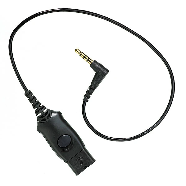10 ft Coiled Cable with 3.5 mm to Quick Disconnect (QD)