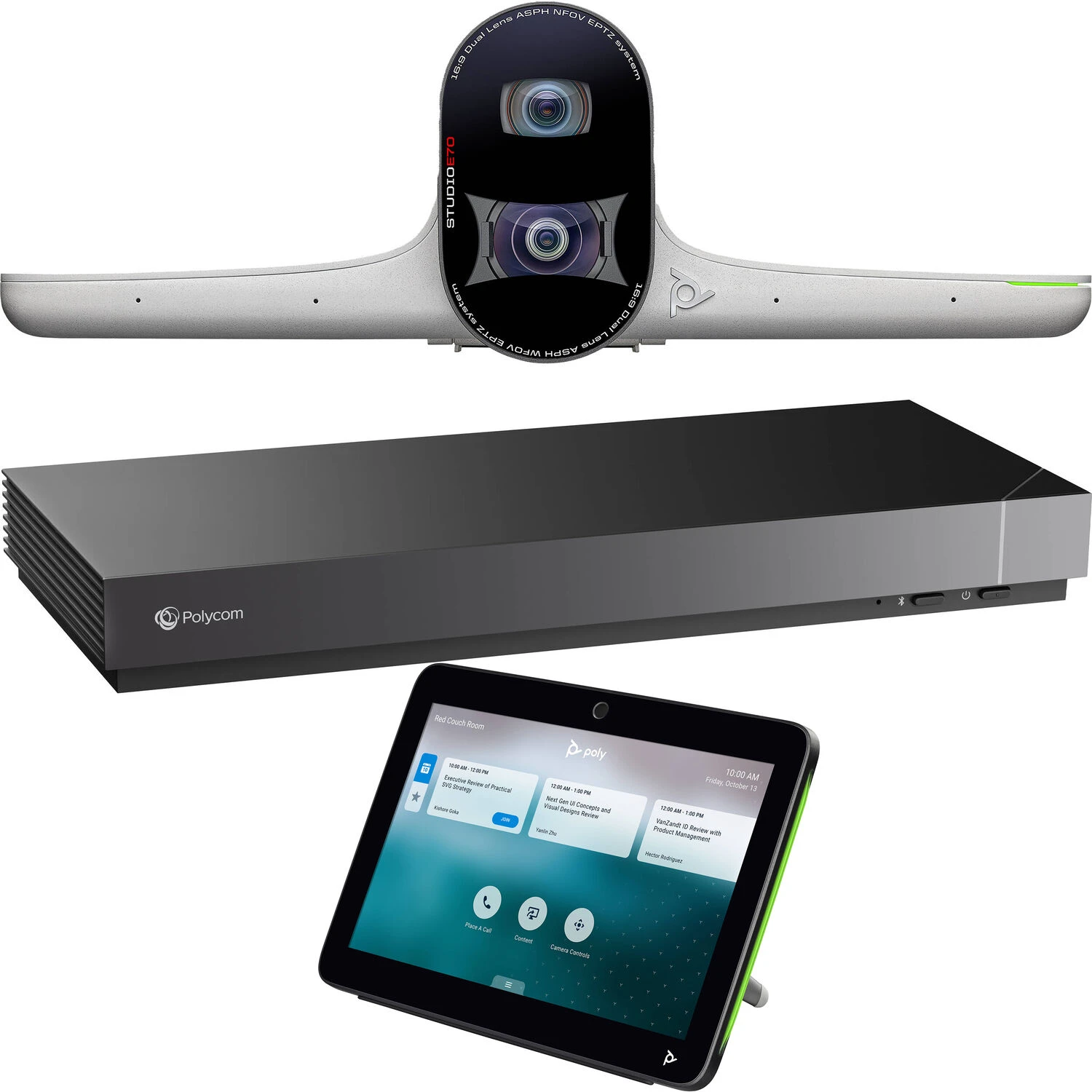 Poly G7500 Video Conferencing System with Studio E70 Camera and TC10 Controller Kit