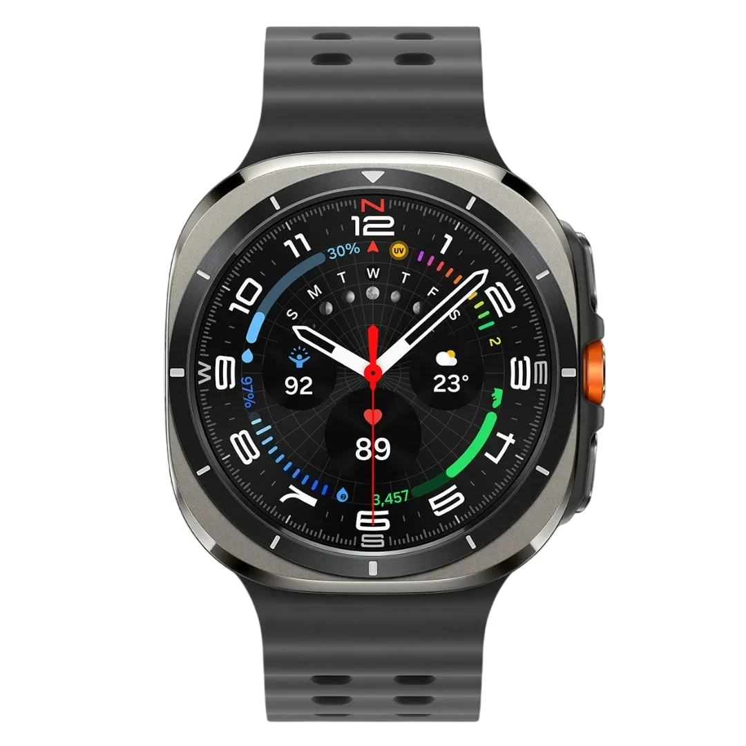 Samsung Galaxy Watch Ultra 47mm LTE Smartwatch Titanium Gray with Marine Dark Gray Band 