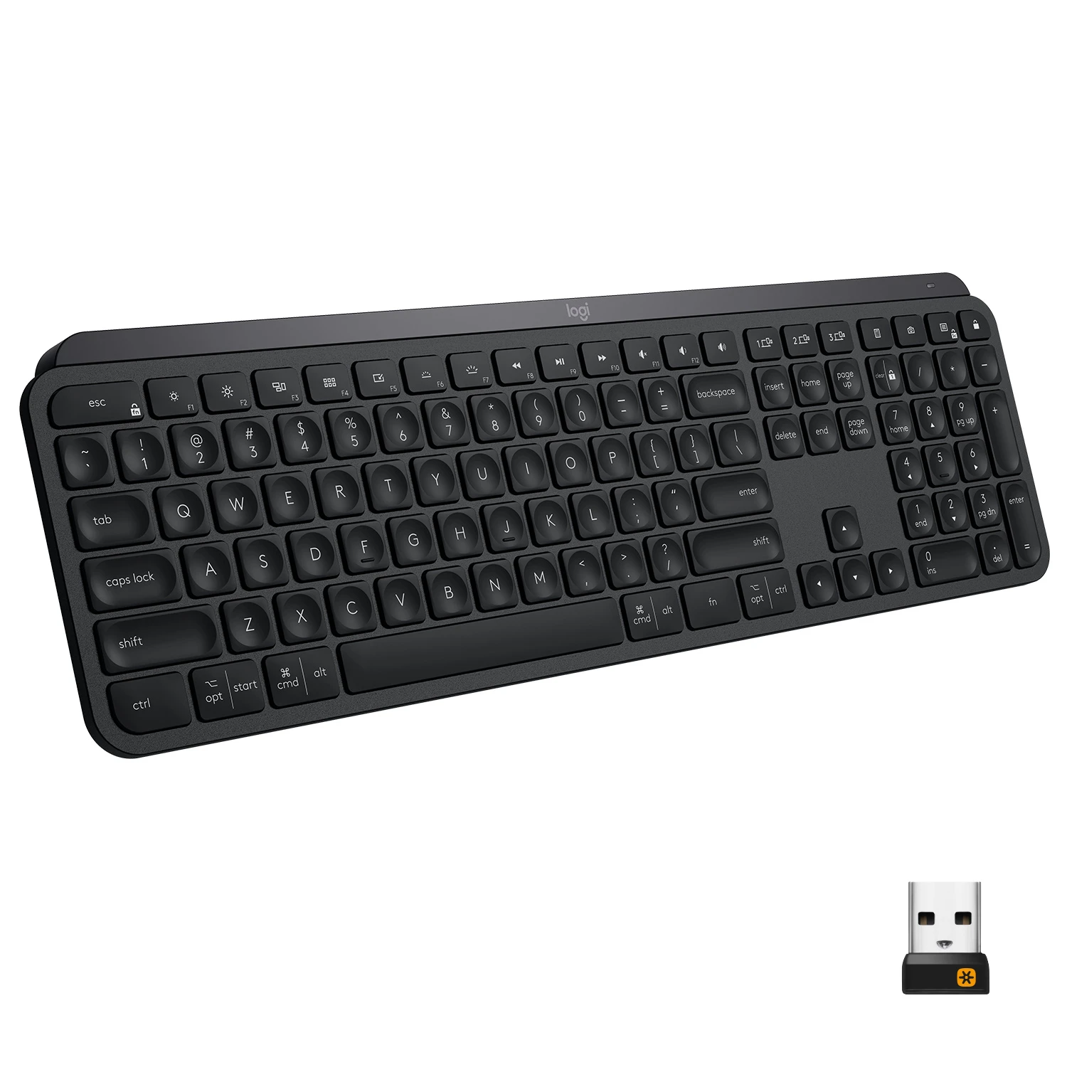 Logitech MX Keys Advanced Full-size Wireless Keyboard Black - RECON 