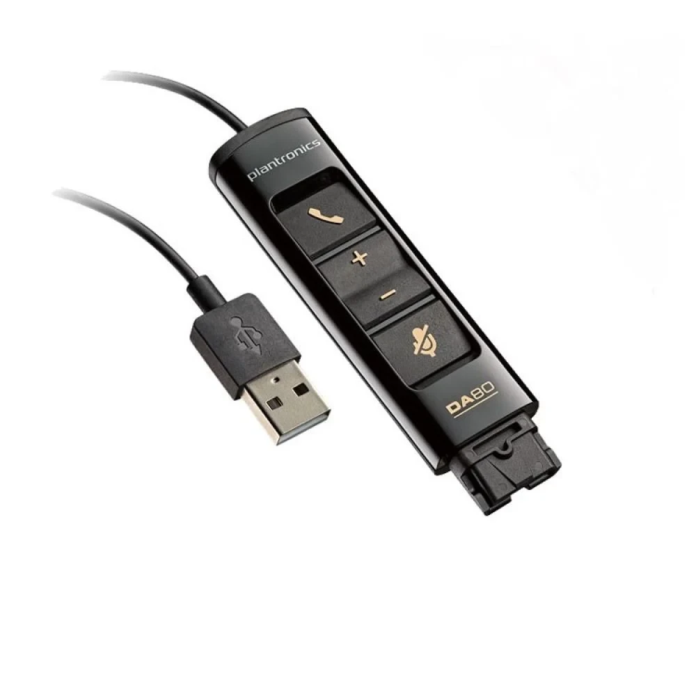 Poly DA80 USB to QD Adapter Black