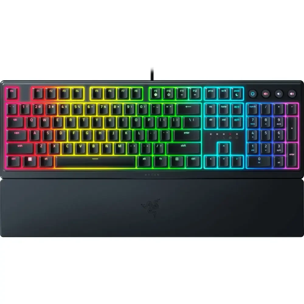 Razer Ornata V3 Full-Size Wired Mecha-Membrane Gaming Keyboard with Chroma RGB Backlighting Black - RECONECO