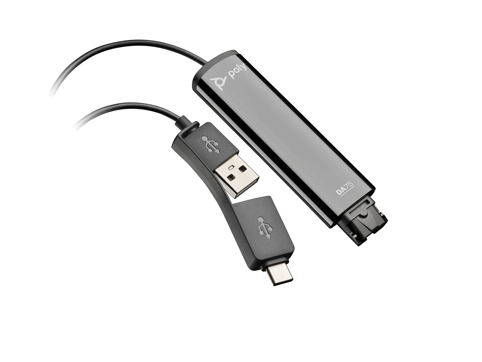Poly DA75 USB to QD Black Adapter (TAA Compliant)