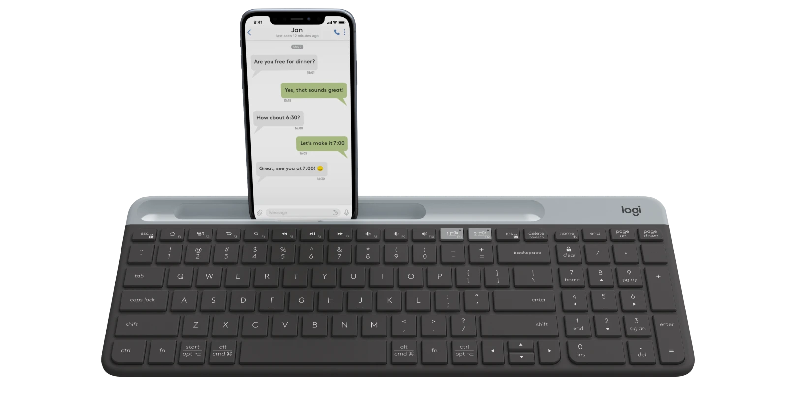 Logitech K585 Slim Multi Device Wireless Keyboard Graphite