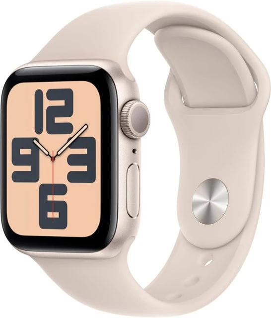 Apple Watch SE 2nd Generation (GPS) 40mm Starlight Aluminum Case with Starlight Sport Band Small-Medium - RECON+
