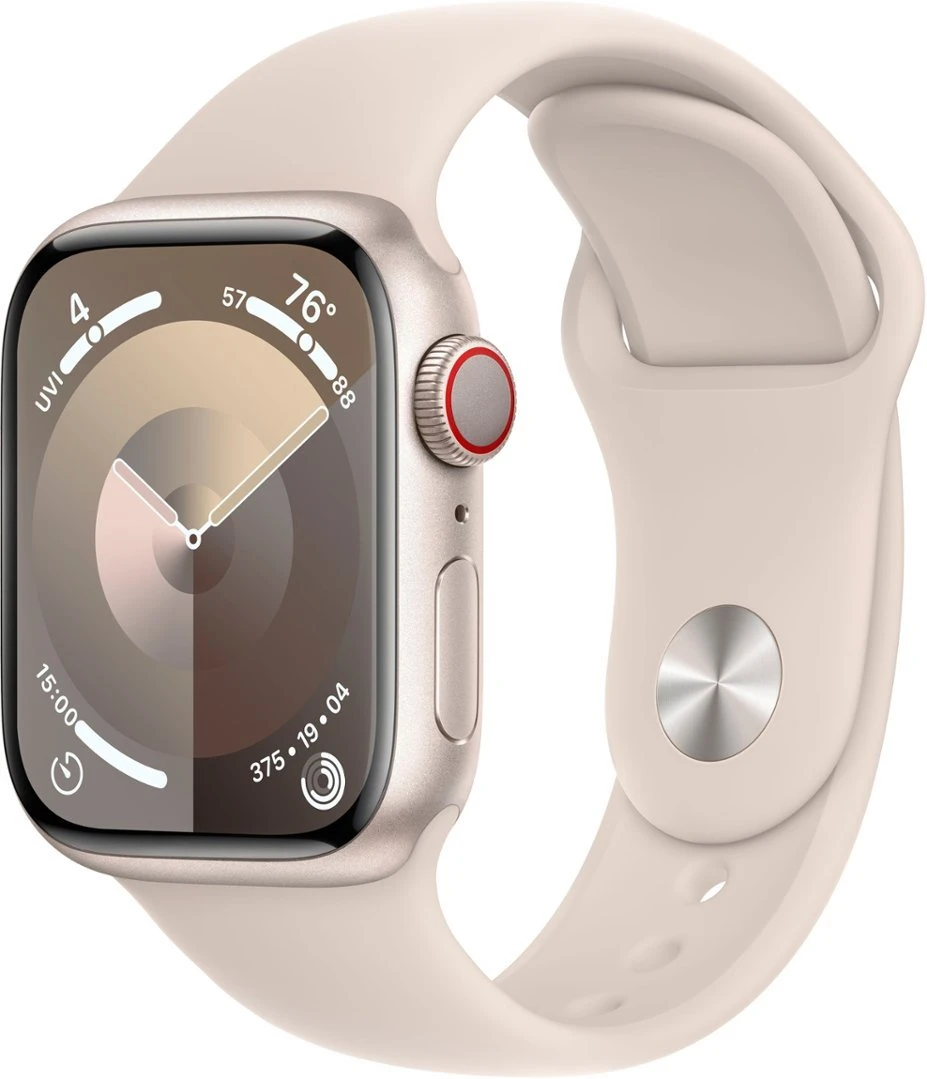 Apple Watch Series 9 (GPS + Cellular) 45mm Starlight Aluminum Case with Starlight Sport Band Medium-Large - RECON+