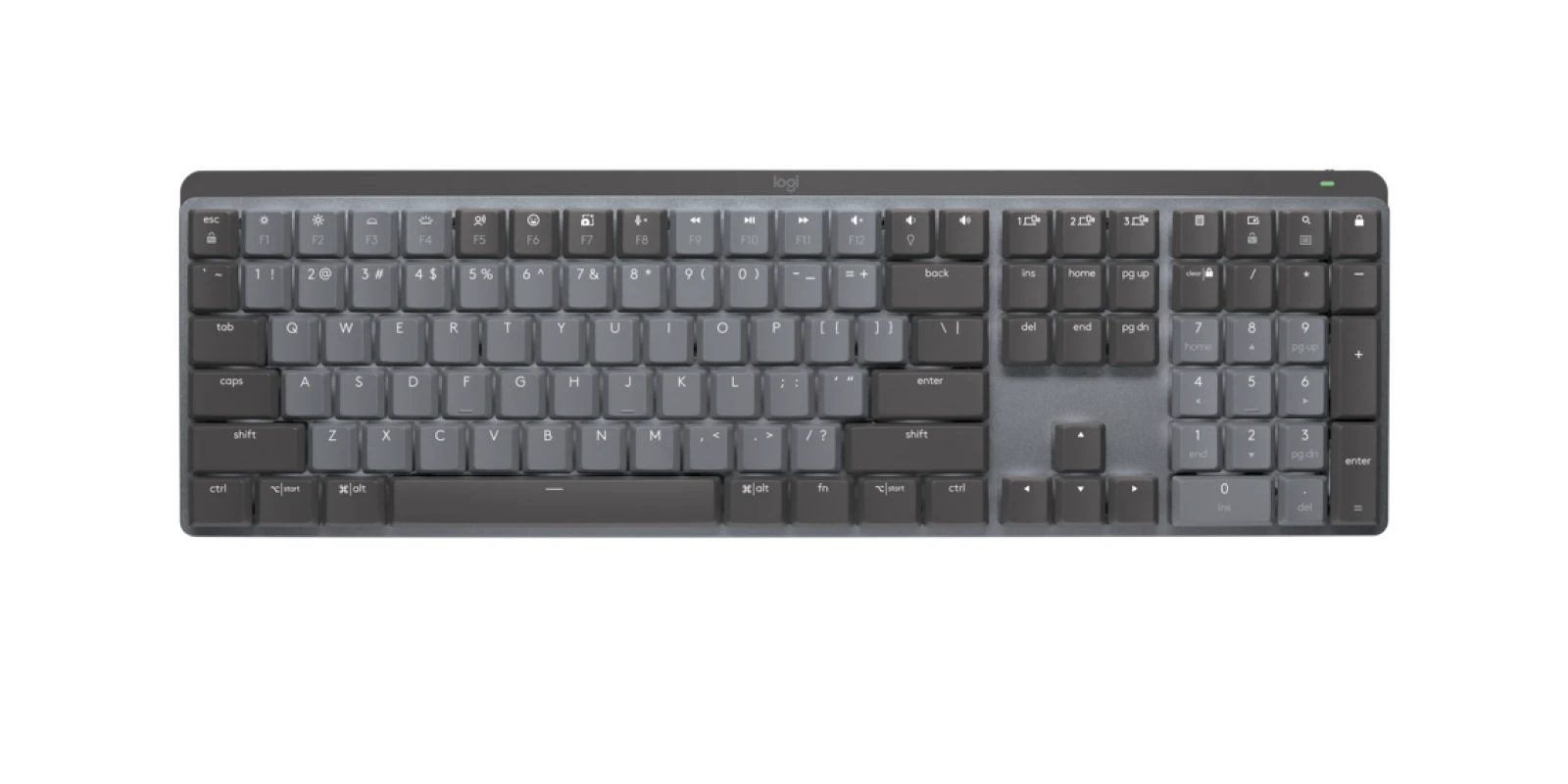 Logitech MX Mechanical Wireless Illuminated Performance Keyboard Clicky Graphite