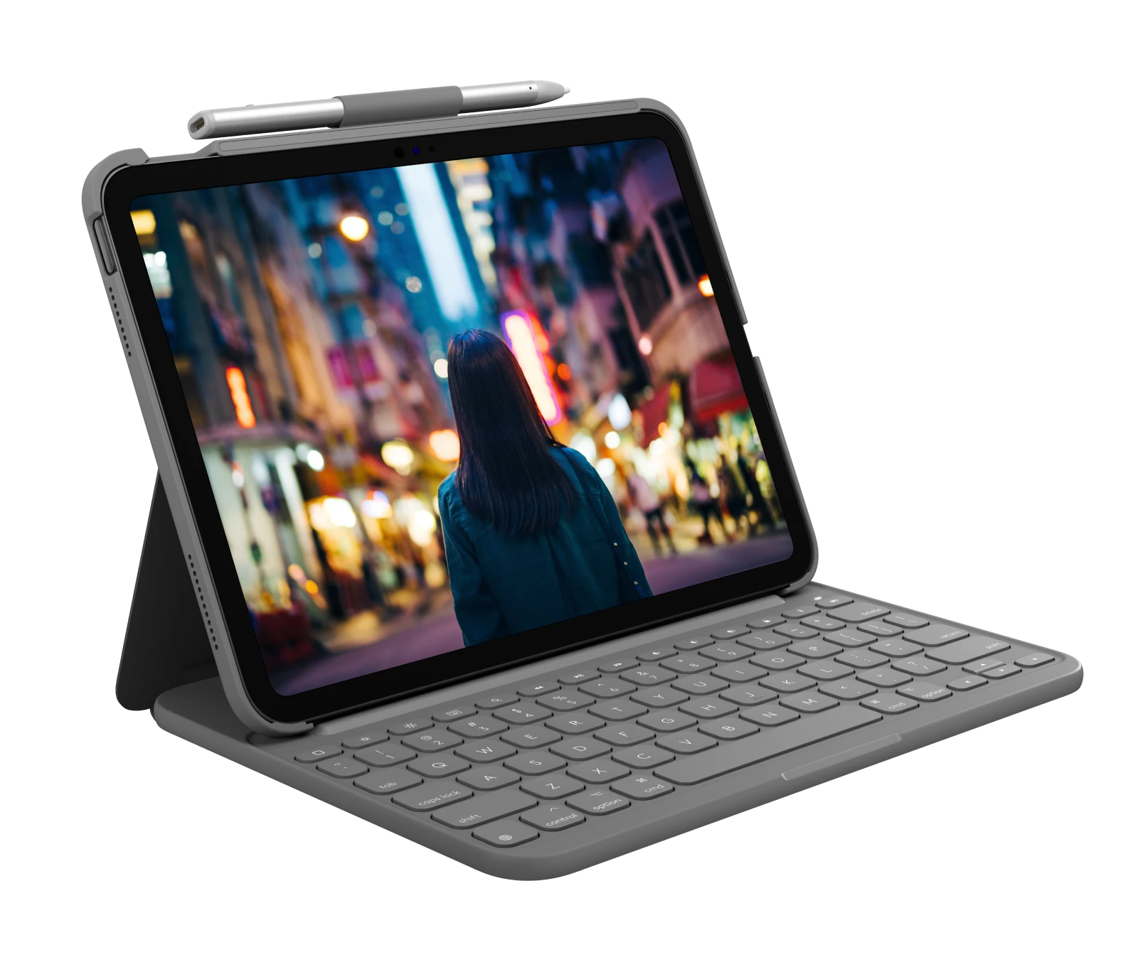 Logitech Slim Folio Keyboard Case for iPad 10th gen Oxford Grey - RECON