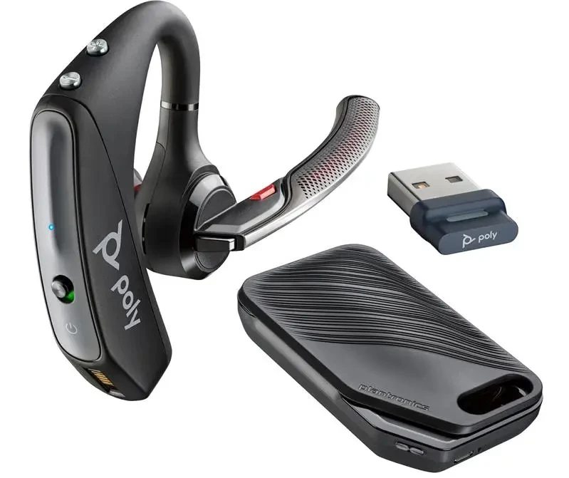 Poly Voyager 5200 UC Bluetooth Headset with BT700 USB-A Adapter & Charging Case