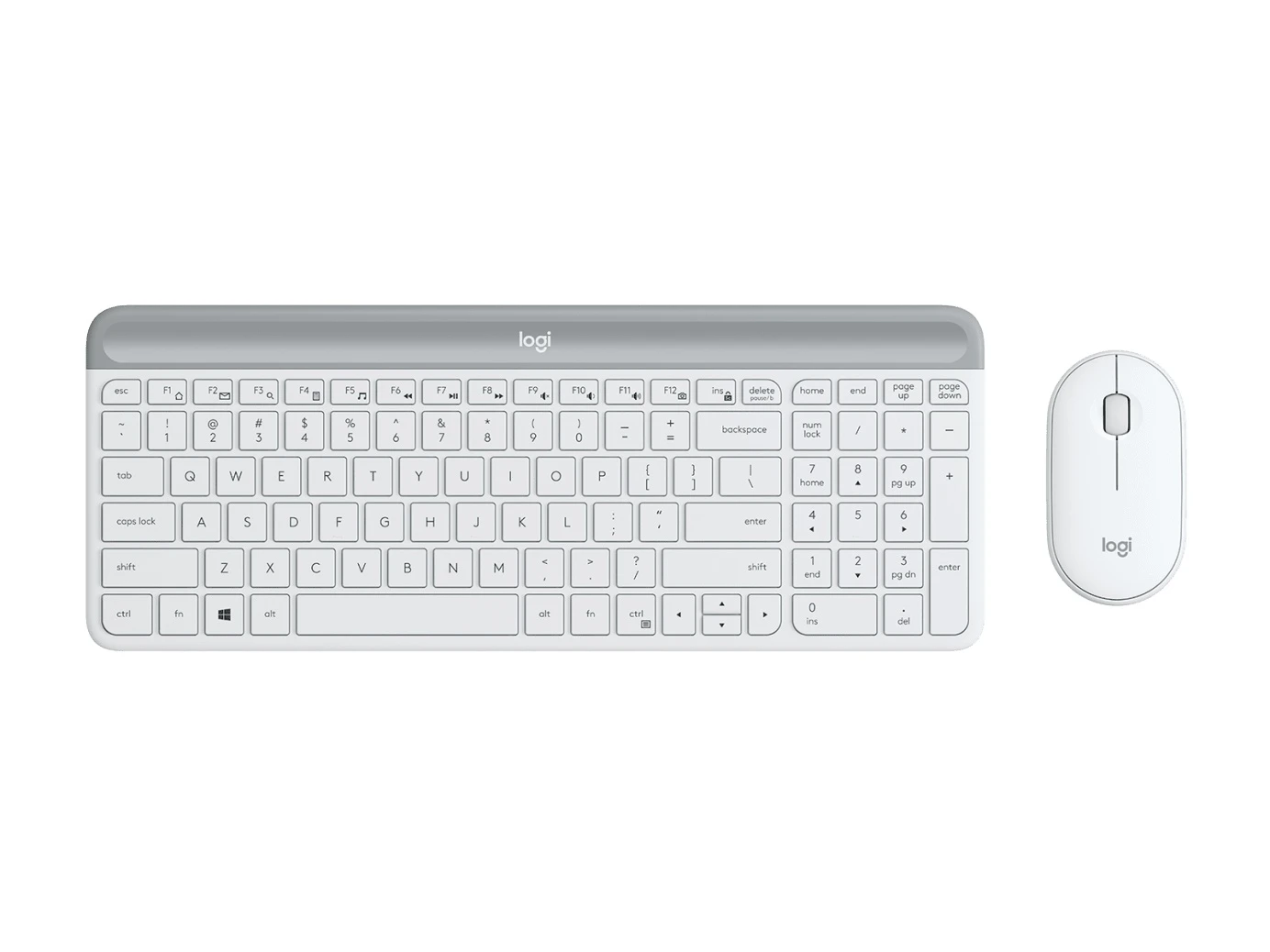 Logitech MK470 Slim Wireless Keyboard and Mouse Combo (Off White) - RECON+