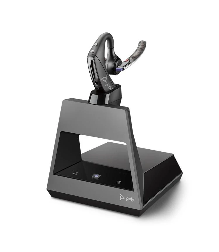 Poly Voyager 5200 Office Headset 1-Way Base with USB-C to Micro 