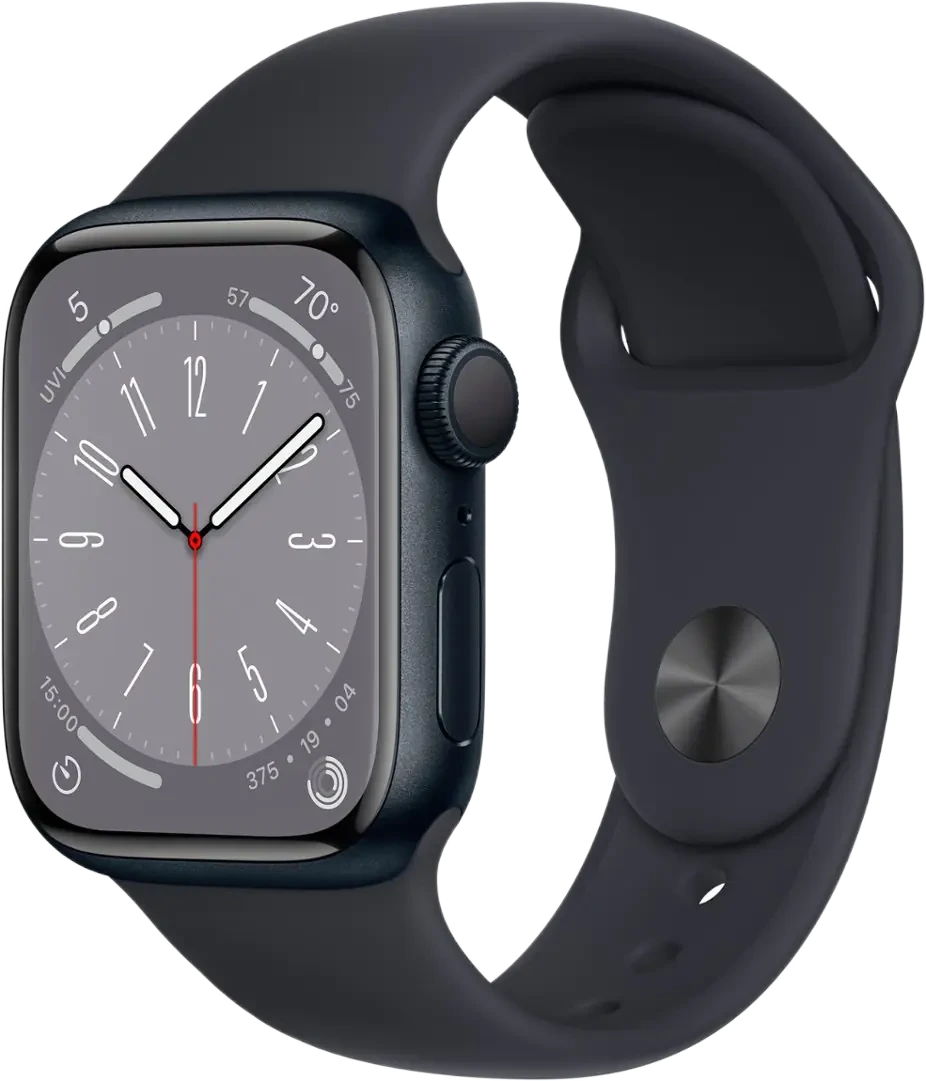 Apple Watch Series 8 (GPS) 41mm Aluminum Case with Midnight Sport Band Small-Medium