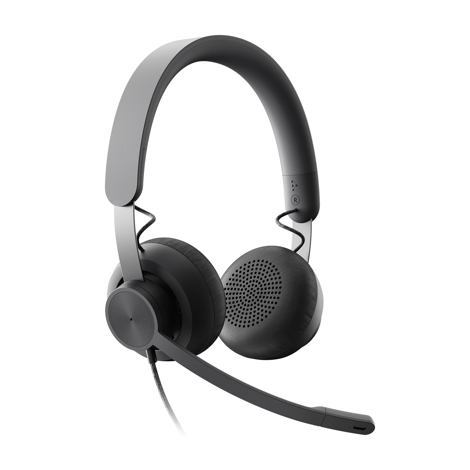 Logitech Zone 750 Wired On-Ear Headset with Advanced Noise-canceling Microphone